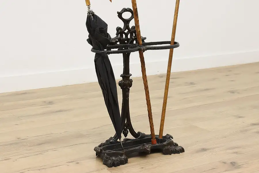 Main image of Victorian Farmhouse Antique Cast Iron Umbrella & Cane Stand