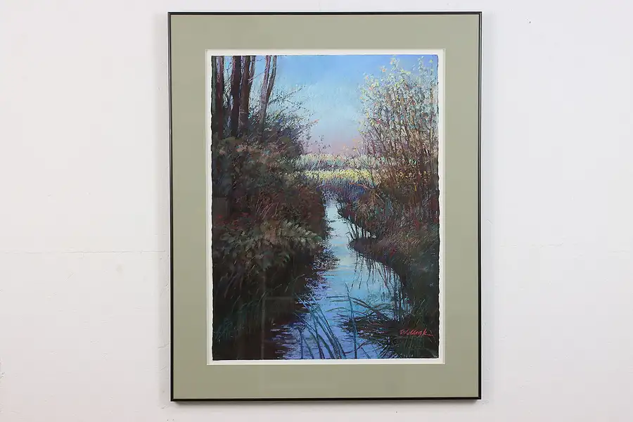 Main image of South Park Wetland Vintage Pastel Painting, Wollangk 38.5"