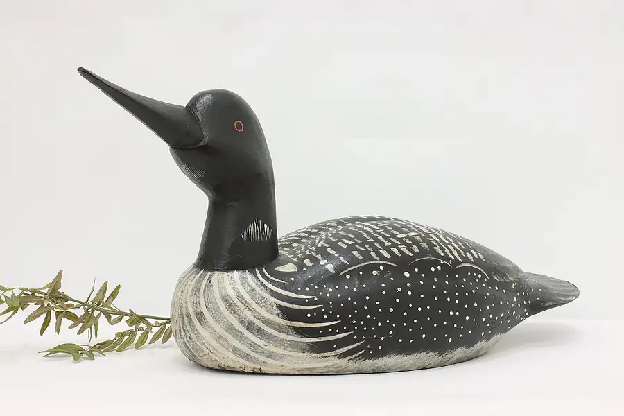 Main image of Farmhouse Vintage 32" Carved & Painted Loon Decoration