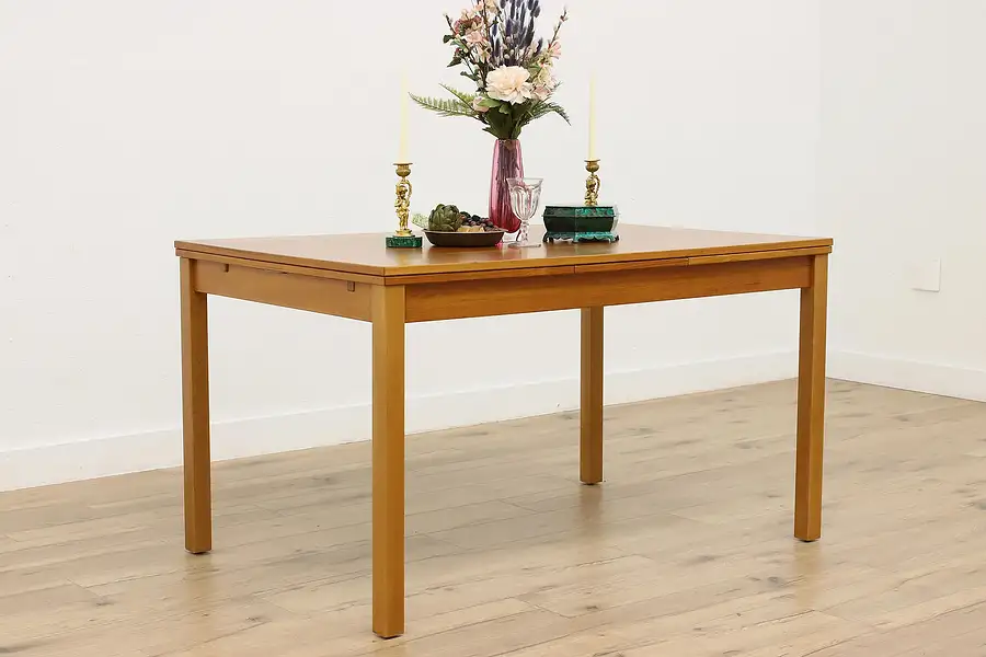 Main image of Danish Midcentury Modern Vintage Teak & Birch Dining Table