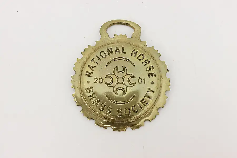 Main image of Horse Vintage Brass Harness Medallion, National