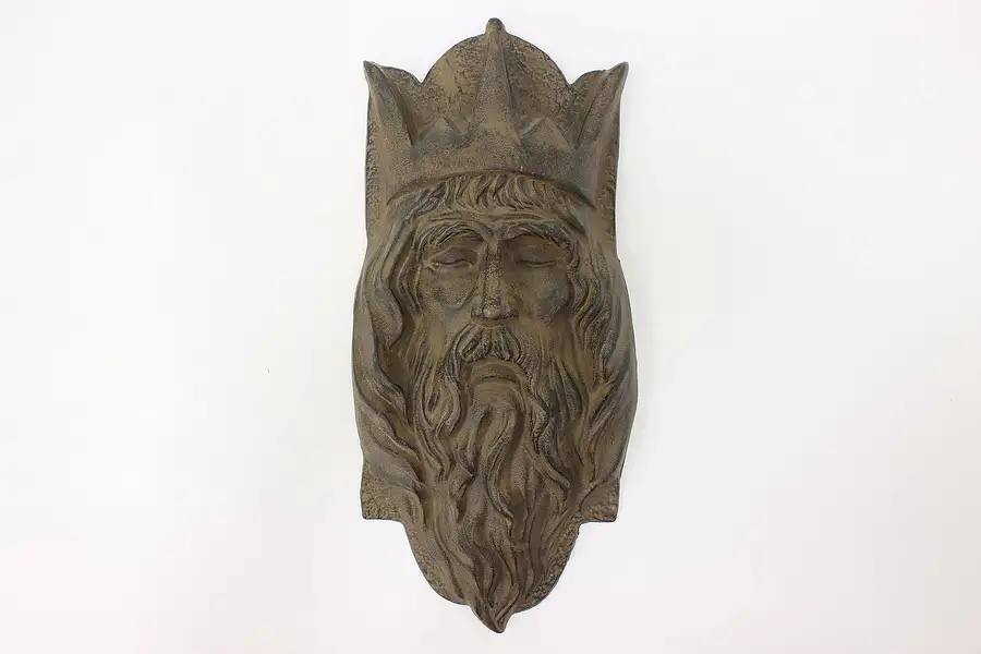 Main image of Wise King Vintage Cast Iron Wall Sculpture