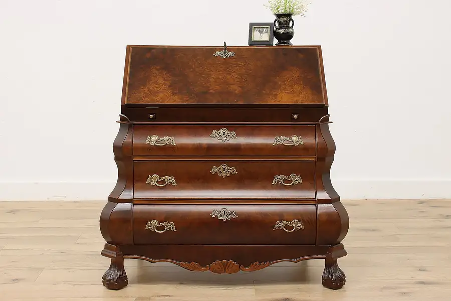 Main image of Baroque Vintage Walnut Drop Front Secretary, Secret Drawers