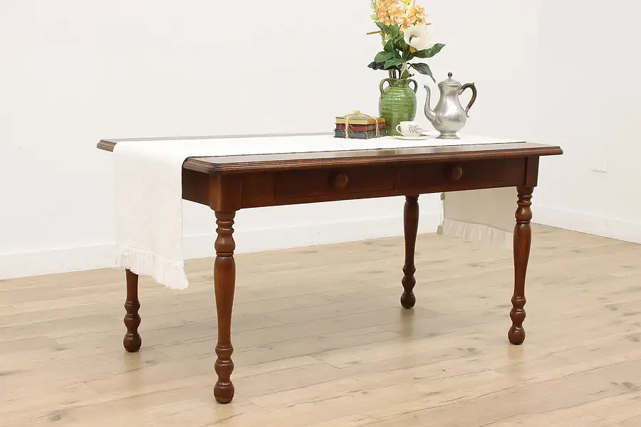 Main image of Traditional Antique Walnut Library or Dining Table, Marshall