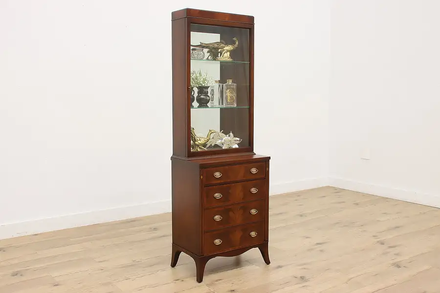 Main image of Federal Design Vintage Mahogany Display Cabinet or Curio