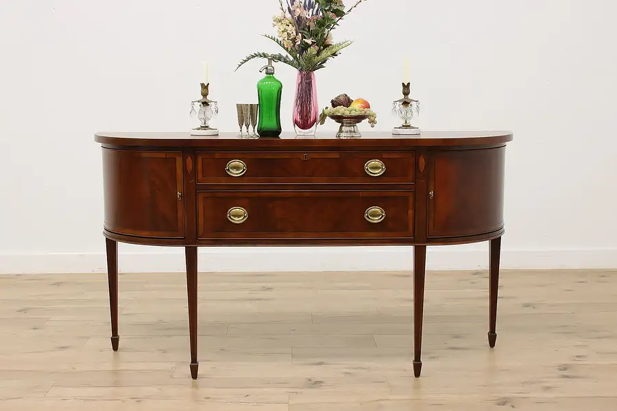 Main image of Hepplewhite Design Vintage Sideboard Server w/ Inlay, Hekman