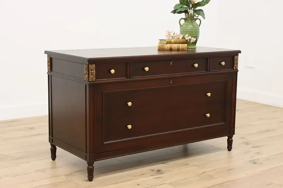 Main image of French Design Antique Walnut Low Dresser or Chest, Irving