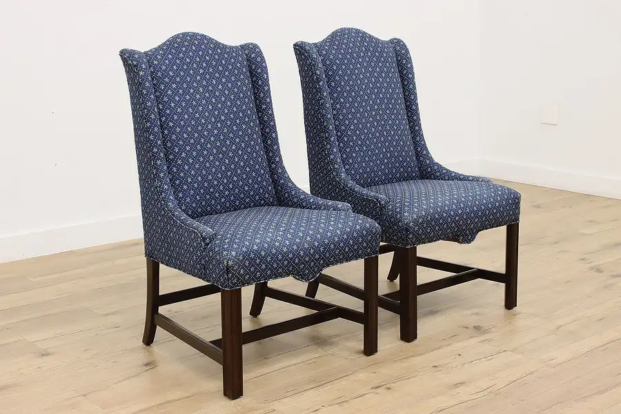 Main image of Pair of Vintage Upholstered Side or Accent Chairs, Ethan