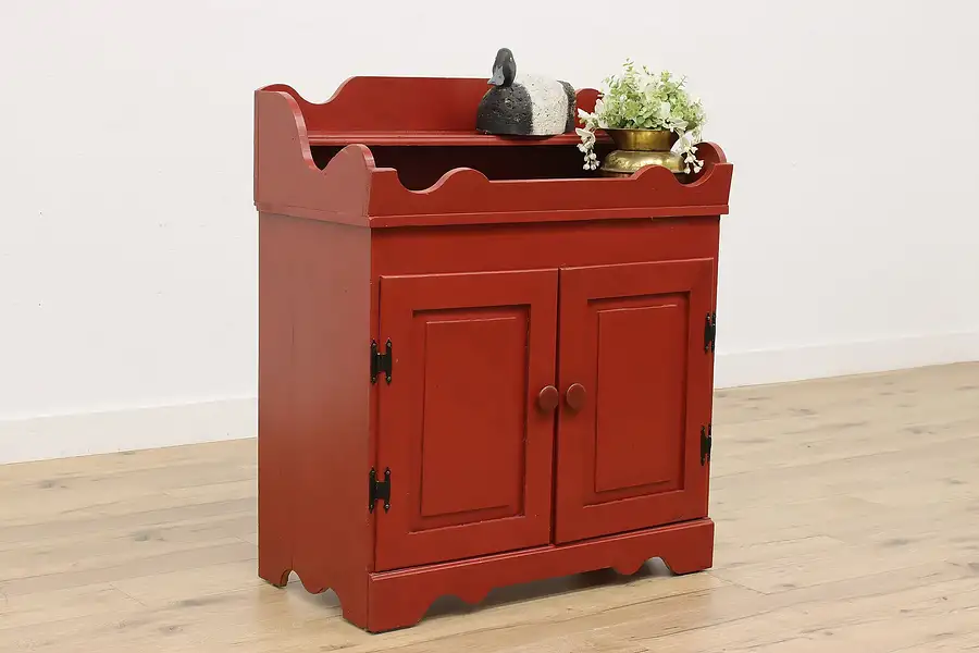 Main image of Farmhouse Vintage Painted Dry Sink Kitchen Cupboard Planter