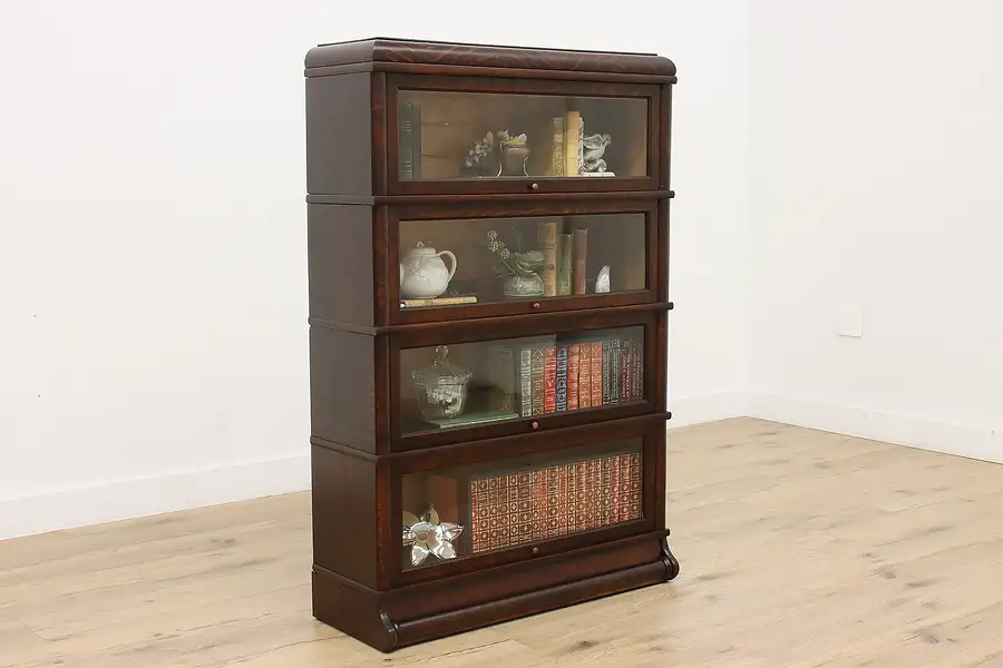 Main image of Victorian Antique 4 Stack Bookcase or Display Cabinet Viking