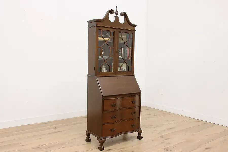 Main image of Georgian Design Vintage Drop Front Secretary & Bookcase