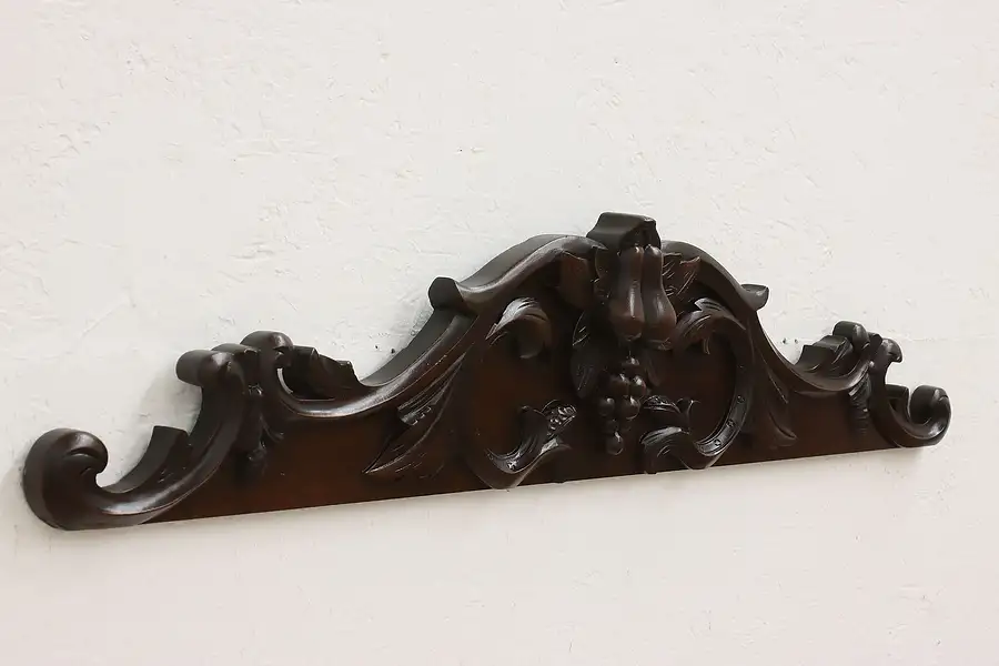 Main image of Victorian Salvage Antique Carved Walnut Wall Crest, Fruits