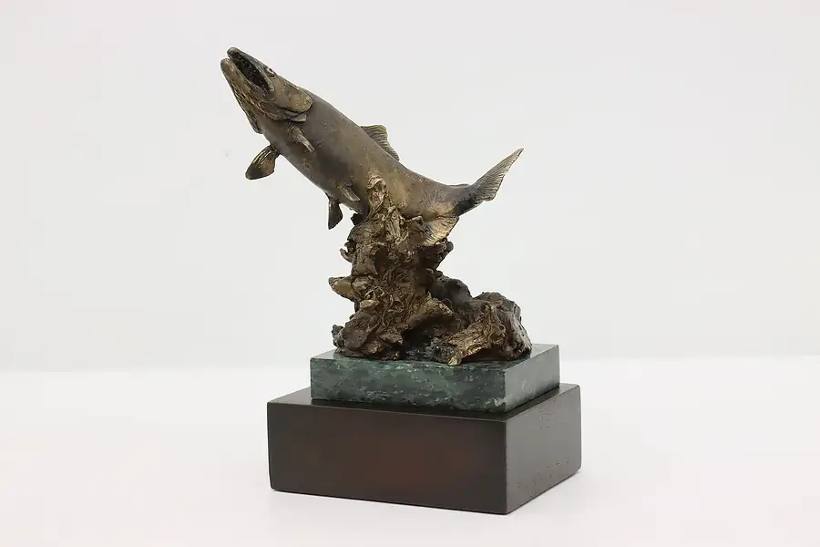 Main image of Steelhead Fish Vintage Bronze Sculpture, Lajba