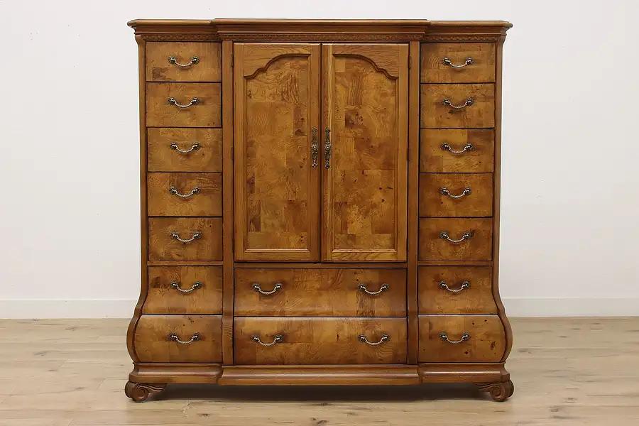 Main image of French Design Vintage 16 Drawer Chifferobe or Wardrobe