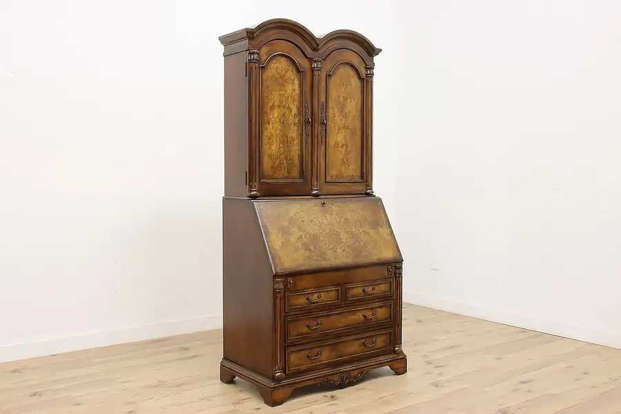 Main image of Georgian Design Secretary Desk & Bookcase Secret Drawers