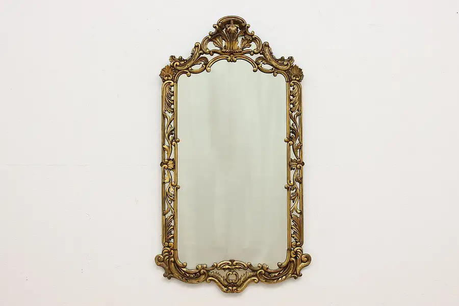 Main image of French Antique Carved Hall or Boudoir Wall Mirror