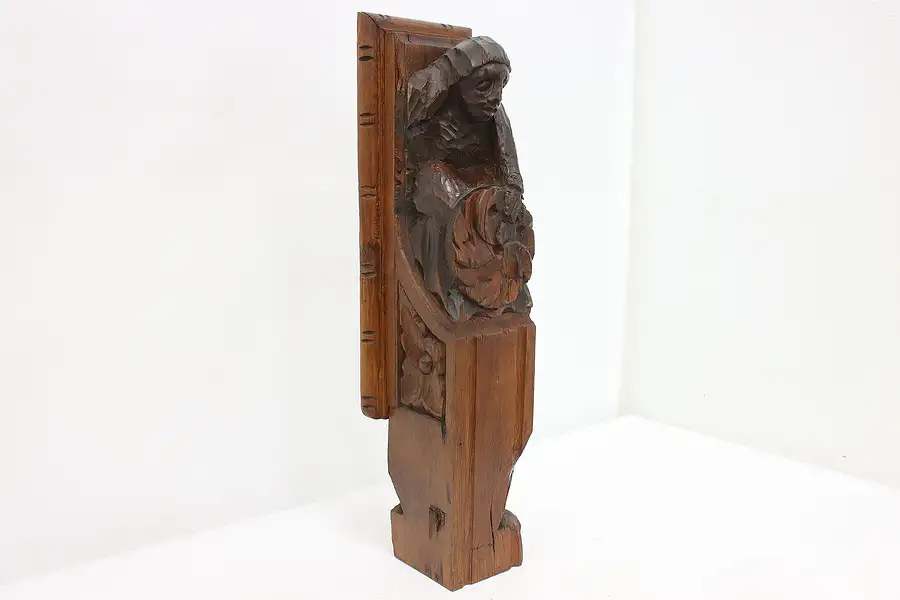 Main image of Spanish Colonial Vintage Carved Teak Architectural Fragment