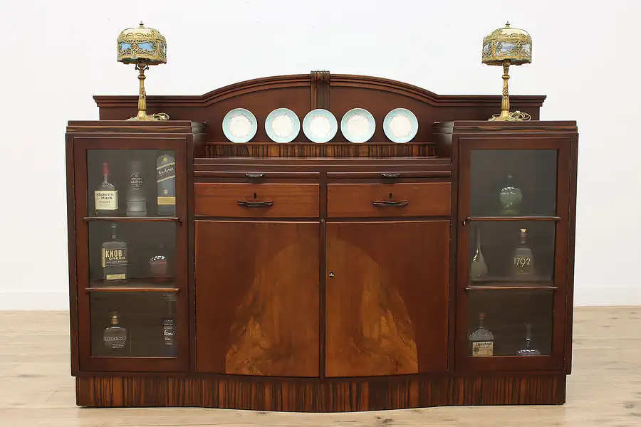 Main image of Art Deco Vintage Mahogany Sideboard, Buffet or Bar Cabinet