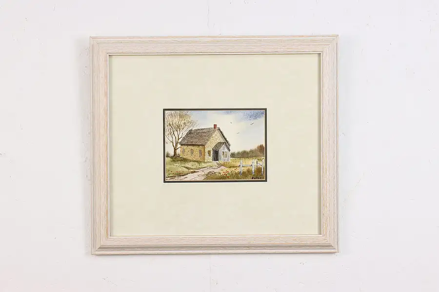 Main image of Country Cottage Vintage Watercolor Painting, Burnett 17"