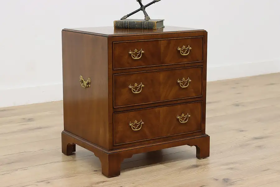 Main image of Georgian Design Vintage Walnut Chest or Nightstand, Henredon