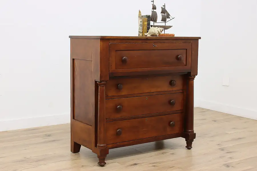 Main image of Empire Antique 1825 Cherry Butler Secretary Desk & Chest