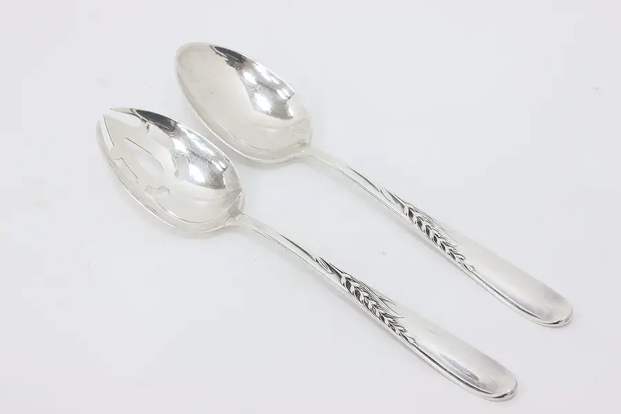 Main image of Pair of Silver Wheat Reed & Barton Sterling Serving Spoons