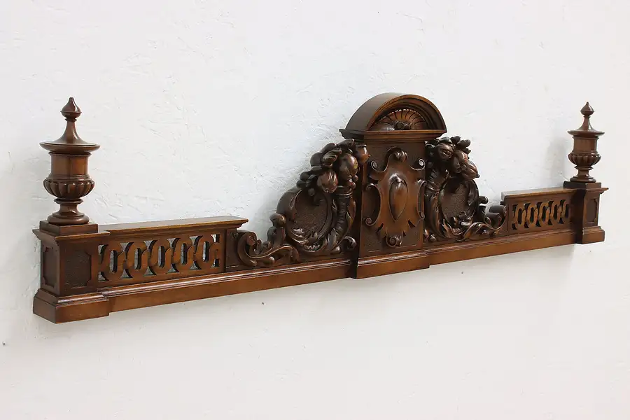 Main image of Renaissance Design Carved Walnut Antique Salvage Wall Crest