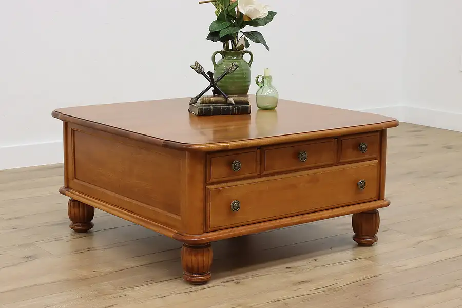 Main image of Traditional Vintage Birch Coffee Table, Nichols & Stone