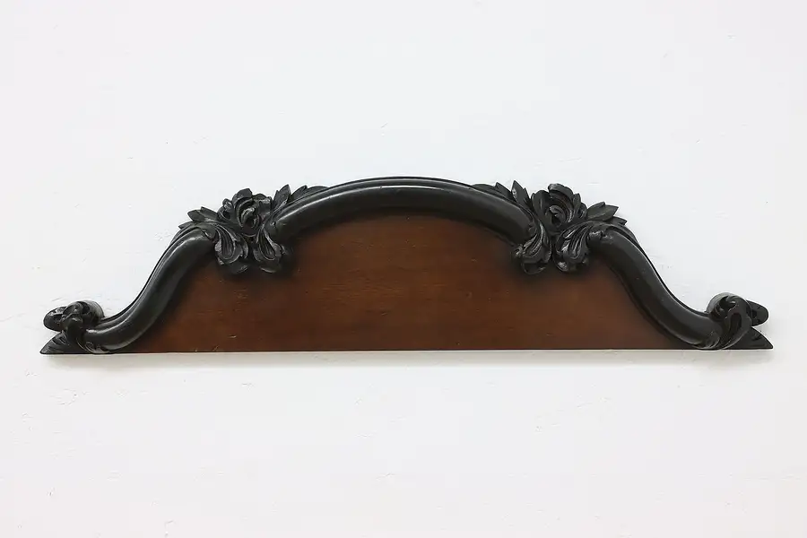 Main image of Architectural Salvage Antique Carved Mahogany Wall Crest