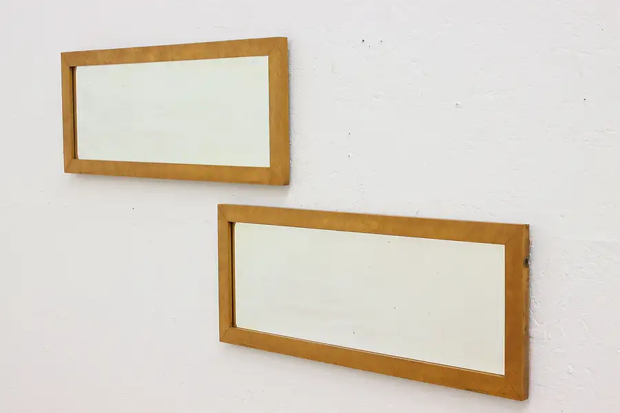 Main image of Pair of Antique Birdseye Maple Bedroom or Hall Wall Mirrors