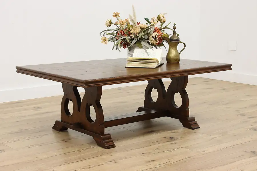 Main image of Farmhouse Rustic Vintage Mahogany Coffee Table