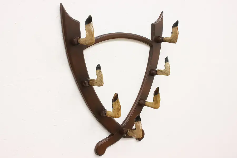 Main image of Hunting Lodge European Farmhouse Vintage Deer Leg Gun Rack