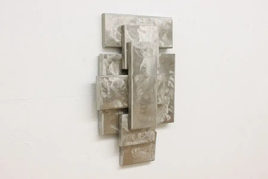 Main image of Contemporary Brushed Aluminum Wall Sculpture, Nelson