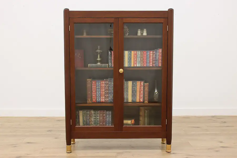 Main image of Craftman Antique Mahogany Office Library Bookcase Thom Co