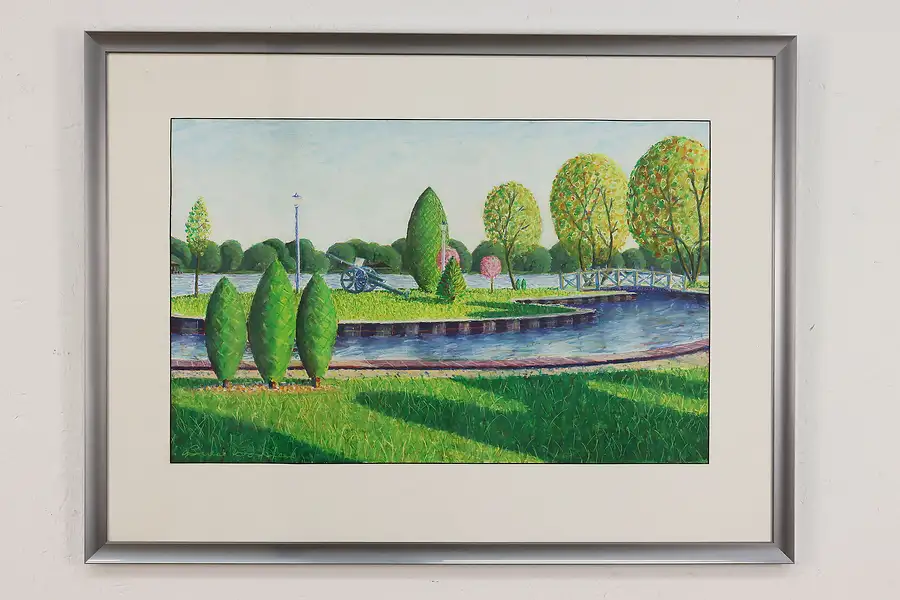 Main image of Jefferson Park Original Pastel Painting Bodden 28.5"