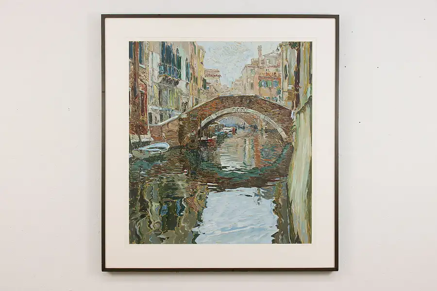 Main image of Canals in Venice Vintage Lithograph Print, Sassone 53"