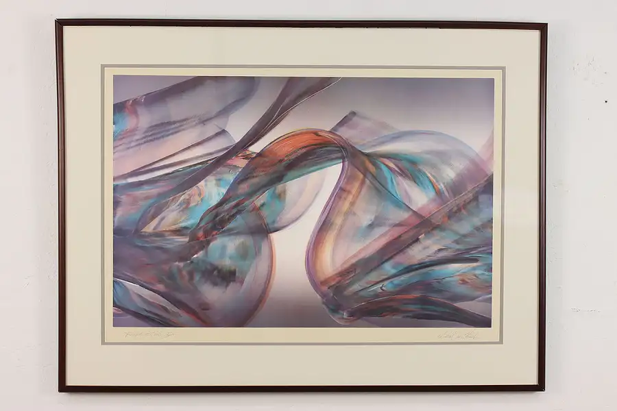 Main image of Purple Tide Vintage Original Abstract Lithograph, March 44"