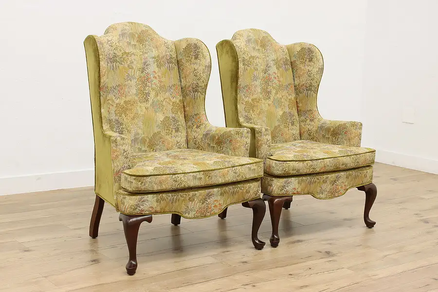 Main image of Pair of Georgian Design Vintage Wingback Chairs, Woodmark