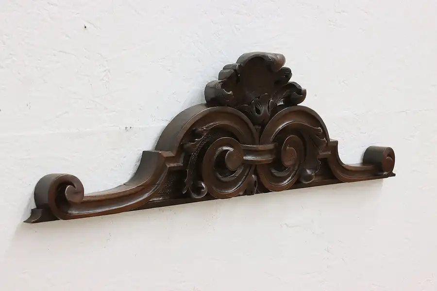 Main image of Renaissance Antique Carved Walnut Salvage Wall Crest