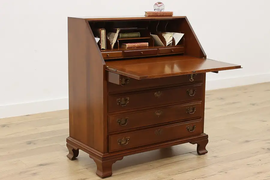 Main image of Georgian Design Vintage Cherry Drop Front Secretary, Maddox