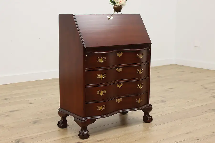 Main image of Georgian Design Vintage Mahogany Secretary, Secret Drawers