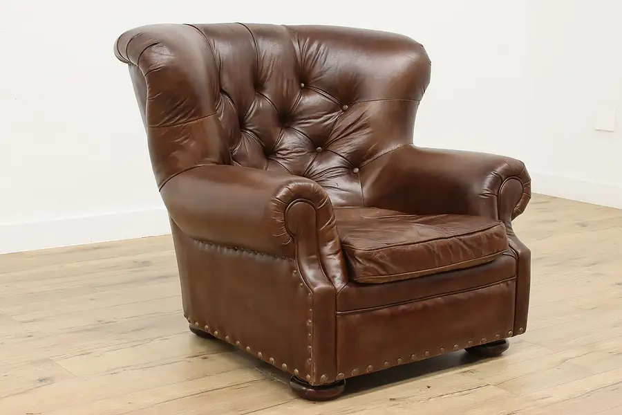 Main image of Tufted Leather Lounge Chair Restoration Hardware