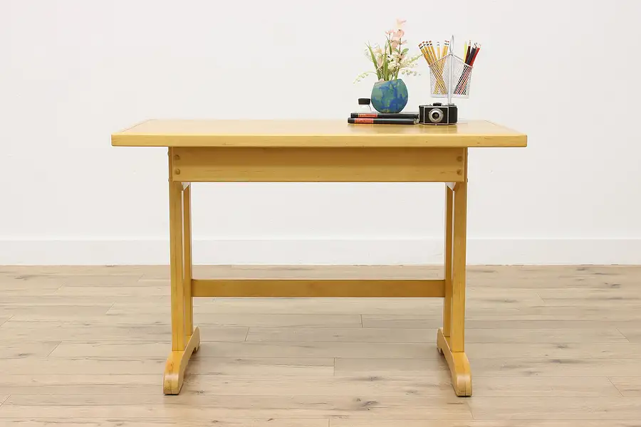 Main image of Lift Top Vintage Maple Office Desk or Library Table