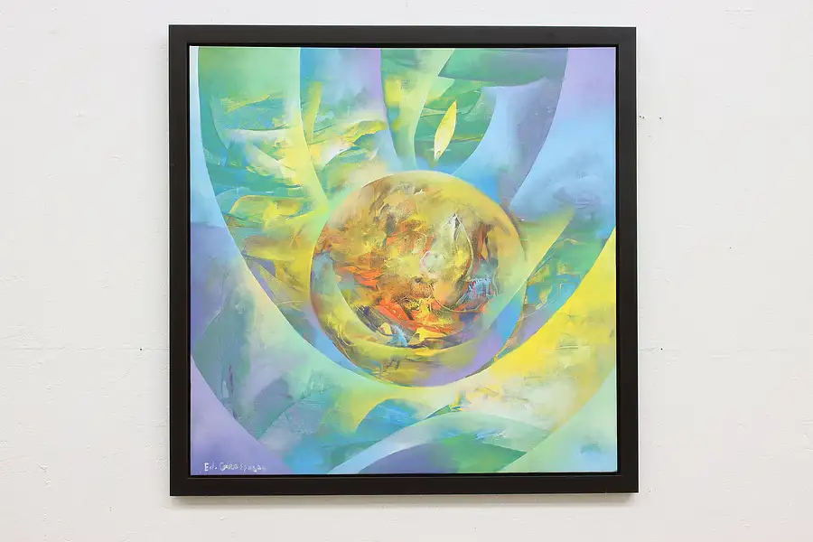 Main image of Abstract Globe Original Oil Painting, Grossman 43"