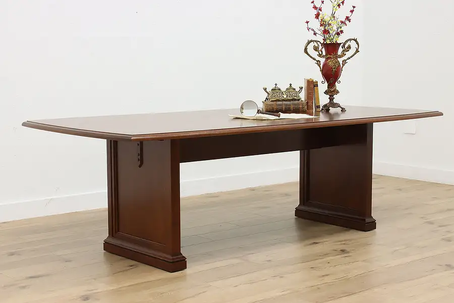 Main image of Traditional Vintage 8' Mahogany Conference or Library Table