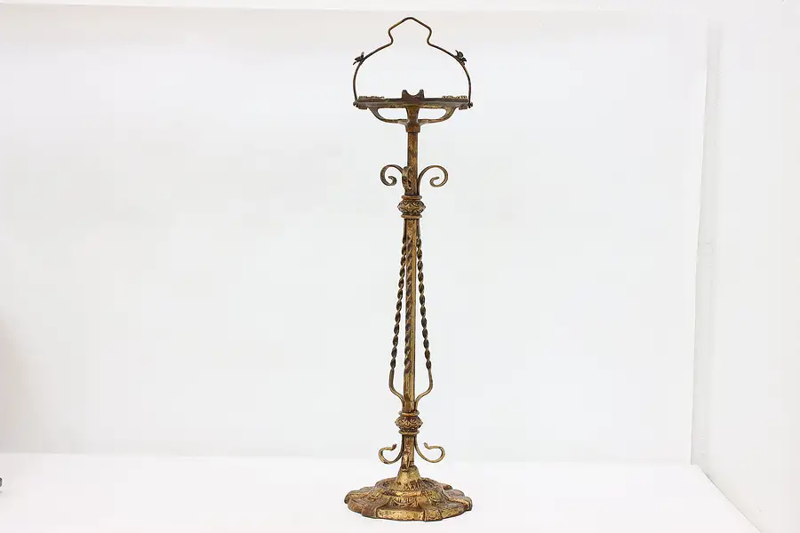 Main image of Wrought Iron Antique Bronze Finish Chairside Ashtray Stand