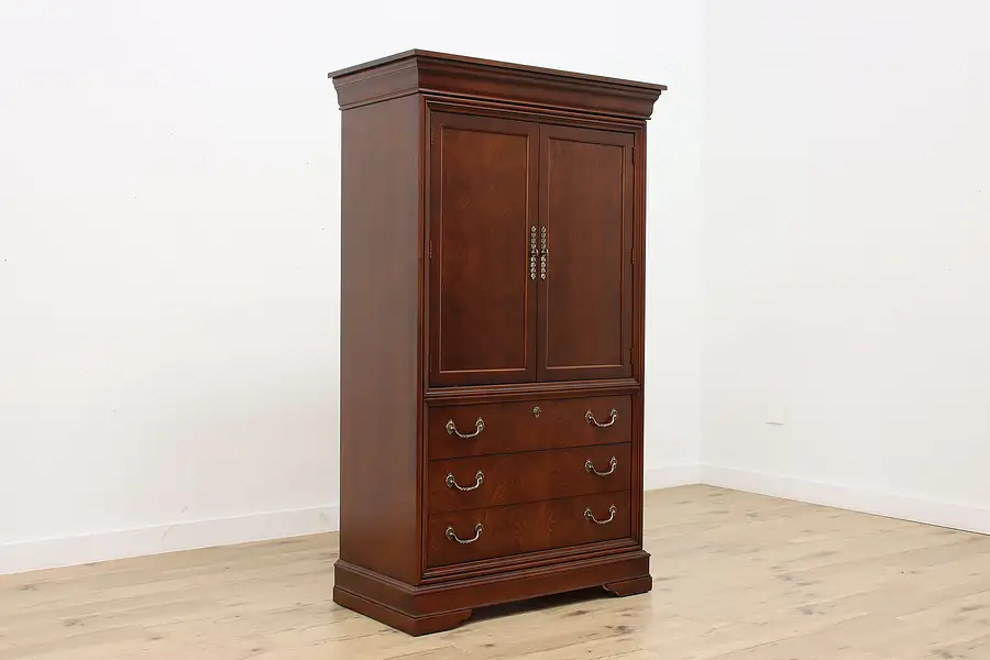 Main image of Drexel Vintage Traditional Mahogany Armoire Wardrobe Closet