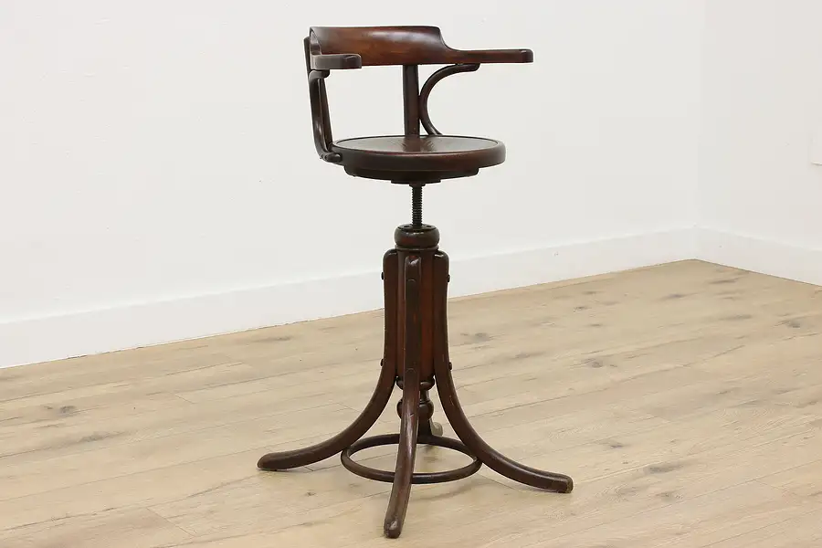 Main image of Victorian Antique Drafting or Architect Swivel Stool, Fishel