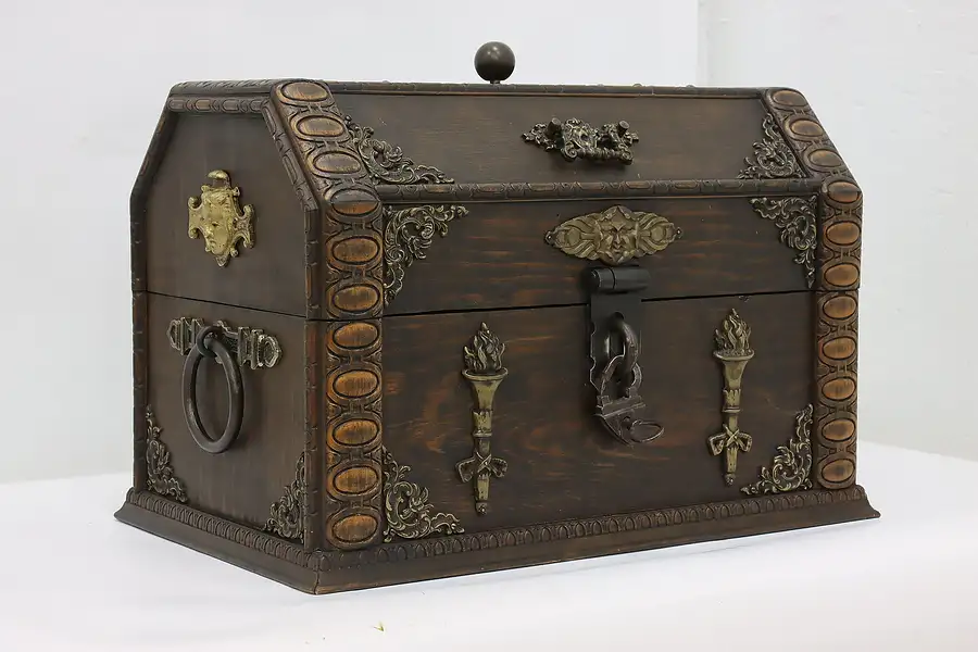 Main image of Pirate Treasure Chest, Jewelry or Collector Vintage Box