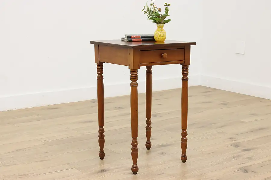 Main image of Sheraton Antique Cherry Nightstand, End, Side or Hall Table